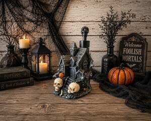 New Spooky Ghost Skulls Haunted House Halloween Soap Dispenser Spooky Decoration